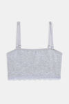 Zivame Girls Double Layered Non Wired Full Coverage Tube Bra - Grey Melange — thumbnail 1